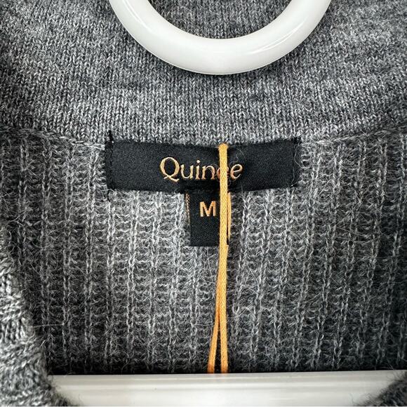 NEW Quince Baby Alpaca Wool Crew Neck Sweater in Charcoal Gray Womens M - Picture 6 of 11